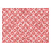 Cozy White en Red Winter Floral Kerstmis Tafelkleed (Voorkant (Horizontaal))