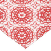 Cozy White en Red Winter Floral Kerstmis Tafelkleed (Gekanteld)