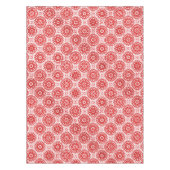 Cozy White en Red Winter Floral Kerstmis Tafelkleed (Voorkant)