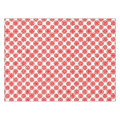 Cozy White & Red Winter Abstract kerstfeest Tafelkleed (Voorkant (Horizontaal))