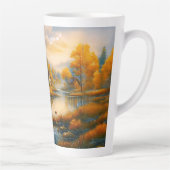 Cozy Windmill Village at Sunrise Latte Mok (Rechts)