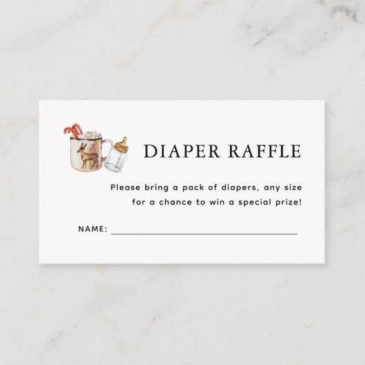 Cozy Winter Baby Het is koude buitenste luier Raff Informatiekaartje (Voorkant)