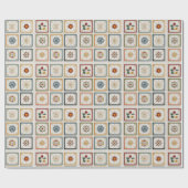 Cozy Winter Blocks with Holiday Motifs Cadeaupapier (Vlak)