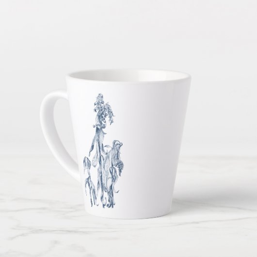 Cozy Winter Botanical Art Latte Mok (Linkerhoek)