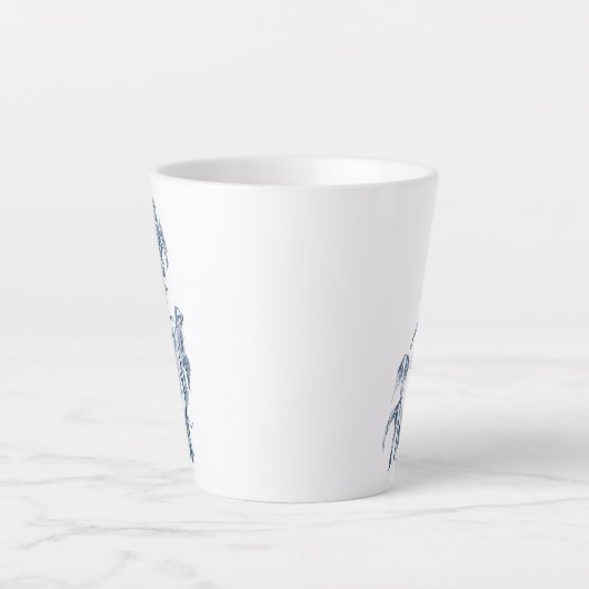 Cozy Winter Botanical Art Latte Mok (Voorkant)