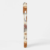 Cozy Winter Breakfast Pattern | Pancakes & Coffee iPhone Hoesje (Linkerkant)