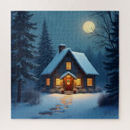 Cozy Winter Cabin Christmas Legpuzzel