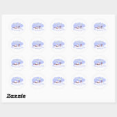 Cozy Winter Cabin in Snow Frosty Landscape Ronde Sticker (Vel)