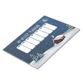 Cozy Winter Cabin Notepad | Snowy Night Stationery Notitieblok (Schuin)