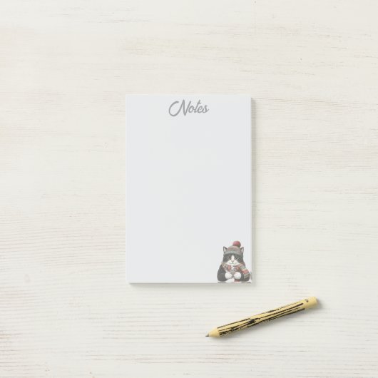 Cozy Winter Cat Notes (Op bureau)