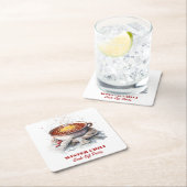 Cozy Winter Chili Cook-Off Party Watercolor Kartonnen Onderzetters (Insitu)