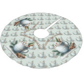 Cozy Winter Cocoa Marshmallow Mug Scene Kerstboom Rok (Gekanteld)