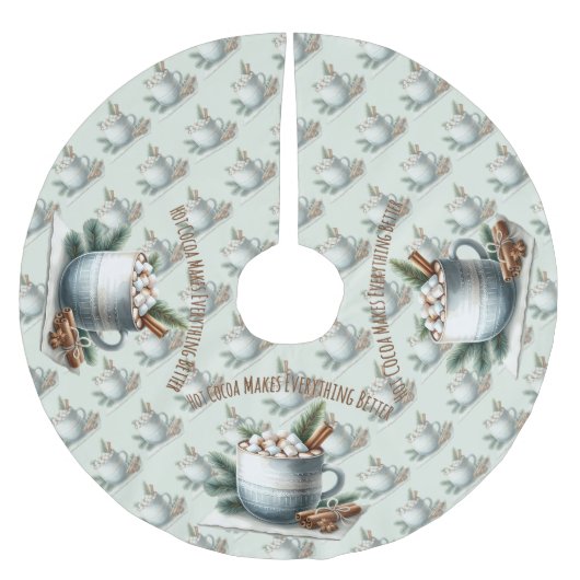 Cozy Winter Cocoa Marshmallow Mug Scene Kerstboom Rok (Voorkant)
