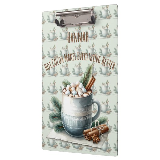 Cozy Winter Cocoa Marshmallow Mug Scene Klembord (Links)