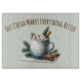 Cozy Winter Cocoa Marshmallow Mug Scene Snijplank (Voorkant)