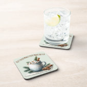 Cozy Winter Cocoa Marshmallow Scene Bier Onderzetter (Rechterzijde)