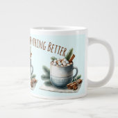 Cozy Winter Cocoa Marshmallow Scene Grote Koffiekop (Rechts)