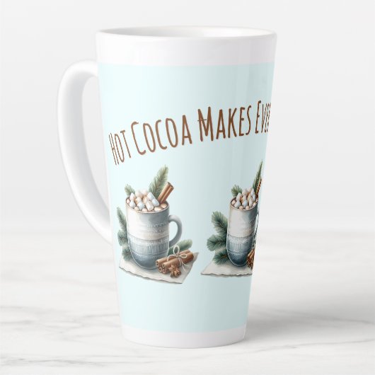 Cozy Winter Cocoa Marshmallow Scene Latte Mok (Linkerhoek)