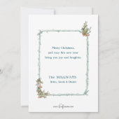 Cozy Winter Cottage en kerstgraten Feestdagenkaart (Achterkant)