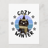 Cozy Winter, Cute Owl Briefkaart (Voorkant)