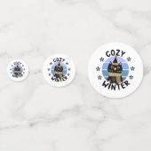 Cozy Winter, Cute Owl Confetti (Achterkanten)