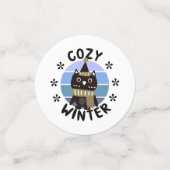 Cozy Winter, Cute Owl Confetti (Kleine voorkant)
