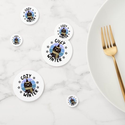 Cozy Winter, Cute Owl Confetti (Groep)