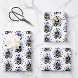 Cozy Winter, Cute Owl Inpakpapier Vel