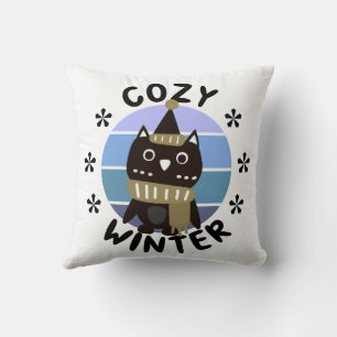 Cozy Winter, Cute Owl Kussen