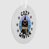 Cozy Winter, Cute Owl Ornament (voorkant)