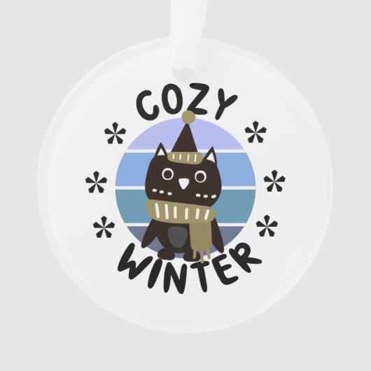 Cozy Winter, Cute Owl Ornament (voorkant)