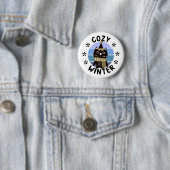 Cozy Winter, Cute Owl Ronde Button 5,7 Cm (In situ)