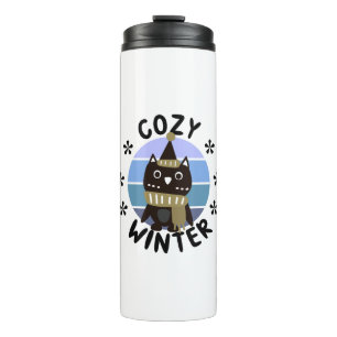 Cozy Winter, Cute Owl Thermosbeker