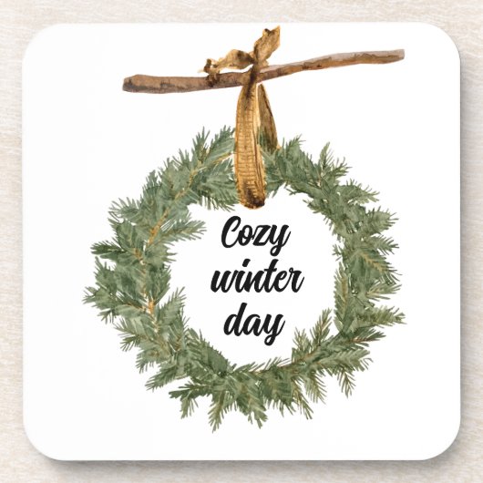 Cozy Winter Day Bier Onderzetter (Voorkant)