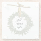 Cozy Winter Day Glazen Onderzetter (Achterkant)