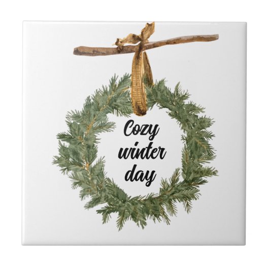 Cozy Winter Day Tegeltje (Voorkant)