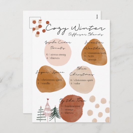 Cozy Winter Diffuser Blend Briefkaart (Voorkant / Achterkant)