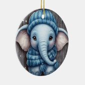 Cozy Winter Elephant Ornament (Rechts)