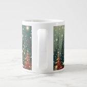 Cozy Winter Forest "Merry Christmas" Mug Grote Koffiekop (Achterkant)