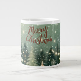 Cozy Winter Forest "Merry Christmas" Mug Grote Koffiekop