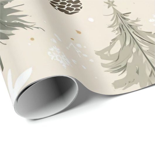 Cozy Winter Forest Pattern Cadeaupapier (Rol Hoek)