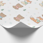 Cozy Winter Friends Gift Wrap Cadeaupapier (Hoek)