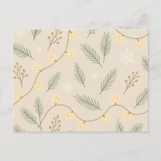 Cozy Winter Glow - Minimalist Holiday Pattern Feestdagenkaart
