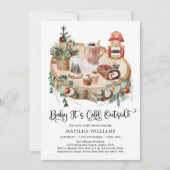 Cozy Winter Holiday zijn koude buitenste Baby show Kaart (Voorkant)