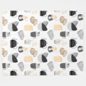 Cozy Winter Home Pattern Fleece Deken (Voorkant (Horizontaal))