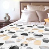 Cozy Winter Home Pattern Fleece Deken