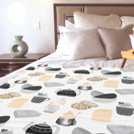 Cozy Winter Home Pattern Fleece Deken