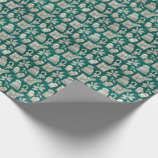 Cozy Winter Kerstmis Cadeaupapier (Hoek)