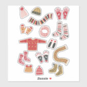 Cozy Winter Knitkleding Sticker (Vel)