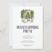 Cozy Winter Landscape Holiday Housewarming Party Kaart (Voorkant)